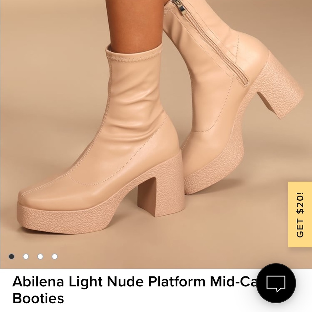 Lulus nude platform boots